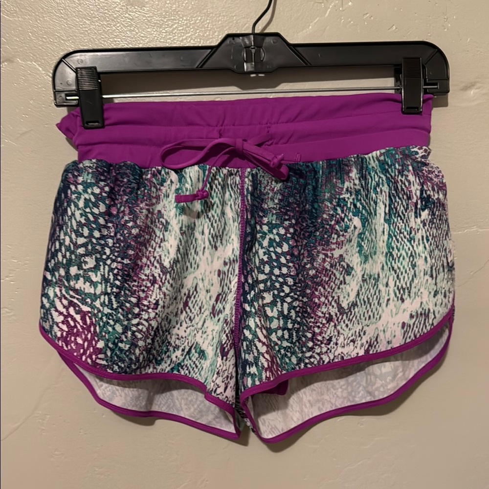 Fabletics Purple and Multicolor Athletic Shorts Woman Small Final Price